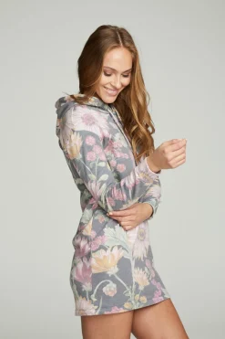Chaser Brand Long Sleeve Hoodie Dress Fashion