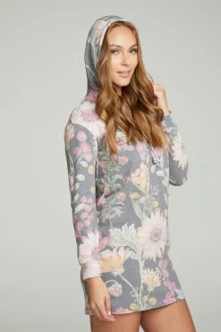 Chaser Brand Long Sleeve Hoodie Dress Fashion