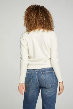 Chaser Brand Long Sleeve Snap Henley Drawstring Waist Tee Fashion