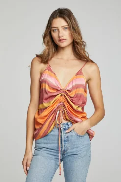 Chaser Brand Lucca Tank Top - Sunset Stripe Sale