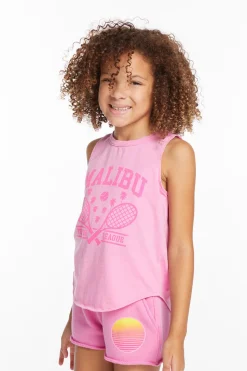 Chaser Brand Malibu Girls Vintage Jersey Shirttail Muscle Best