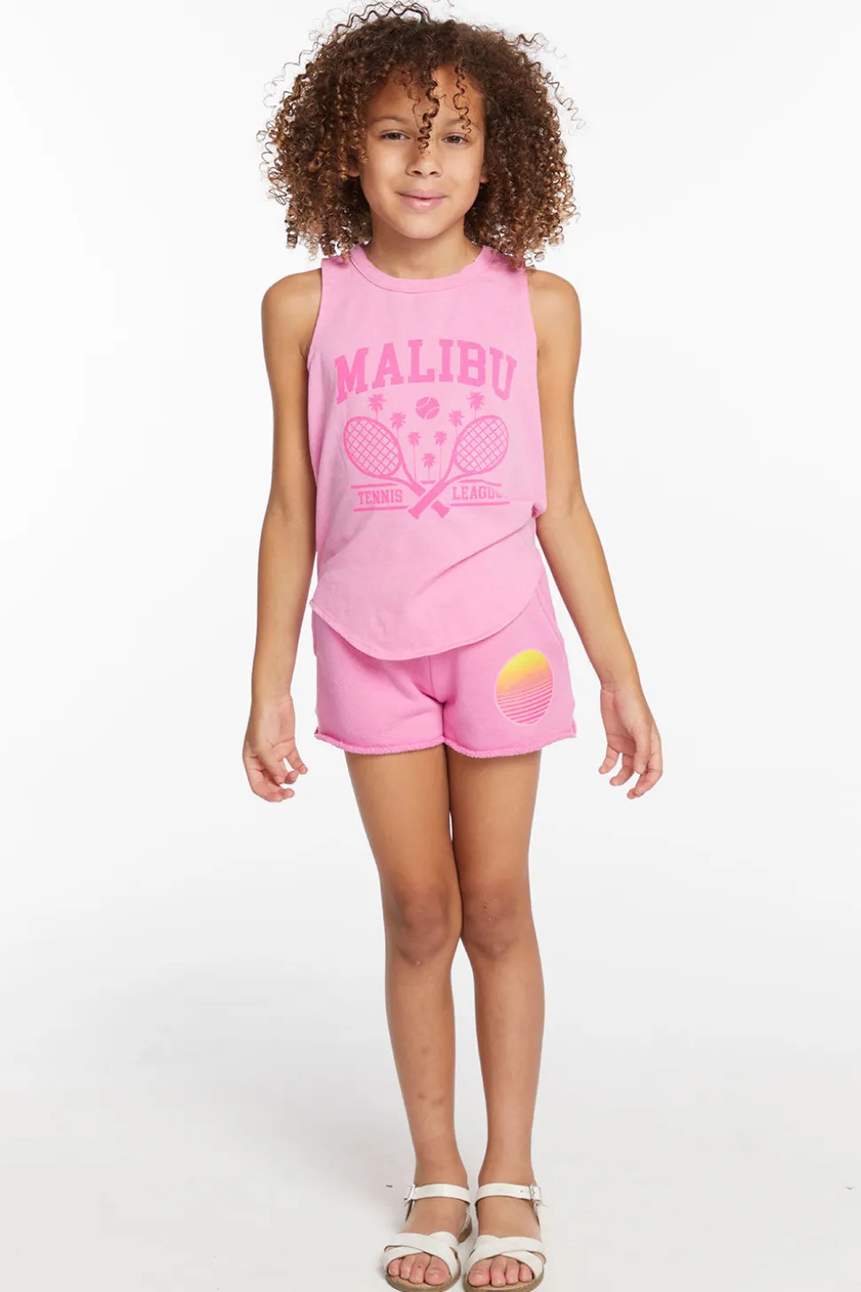Chaser Brand Malibu Girls Vintage Jersey Shirttail Muscle Best