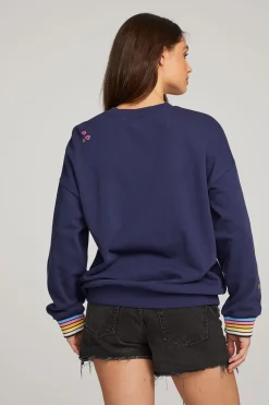 Chaser Brand Mama Embroidery Pullover New