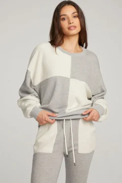 Chaser Brand Marie Heather Grey Pullover Online