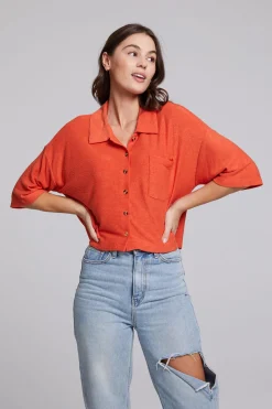 Chaser Brand Marine Crop Button Down - Tigerlily Cheap