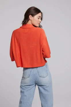 Chaser Brand Marine Crop Button Down - Tigerlily Cheap