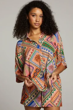 Chaser Brand Marlin Paradise Mystic Button Up Clearance