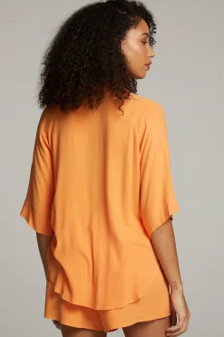 Chaser Brand Marlin Tangerine Button Up New