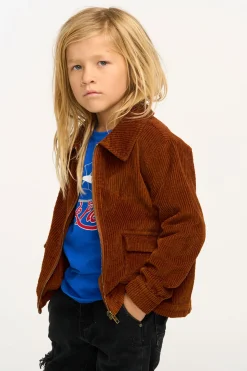 Chaser Brand Martin Walnut Brown Zip Up Corduroy Jacket Online