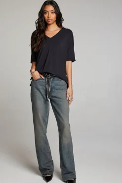 Chaser Brand Mason Licorice V Neck Best Sale