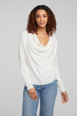 Chaser Brand Mela Bright White Long Sleeve Fashion