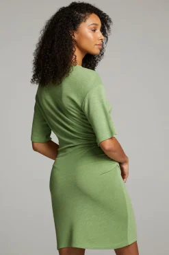 Chaser Brand Memory Piquant Green Mini Dress Best Sale
