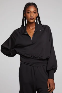 Chaser Brand Midnight Licorice Half Zip Best Sale