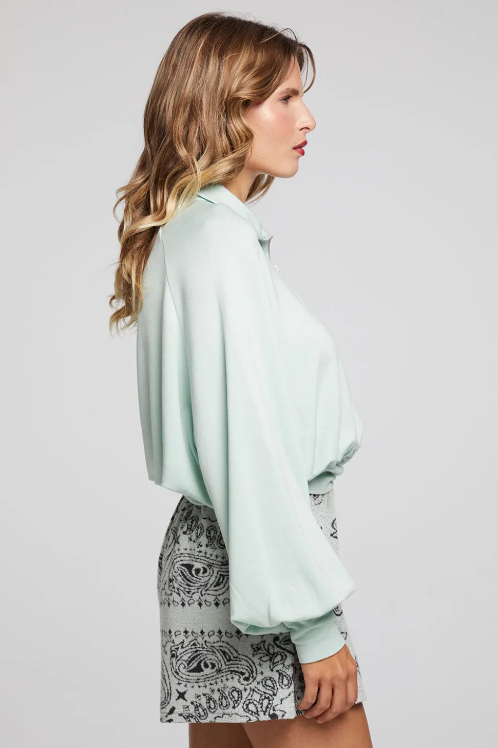 Chaser Brand Midnight Matcha Half Zip Flash Sale