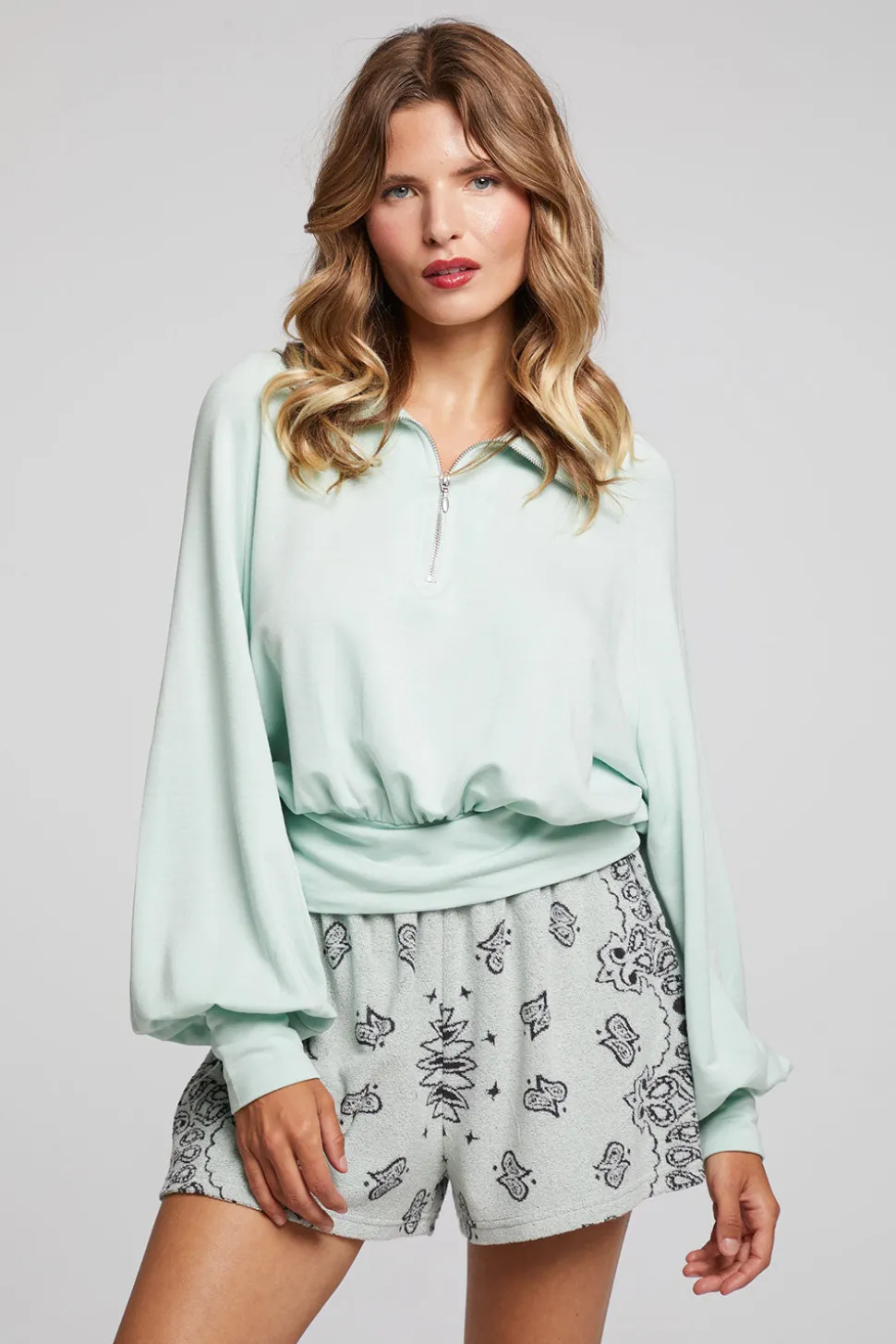 Chaser Brand Midnight Matcha Half Zip Flash Sale