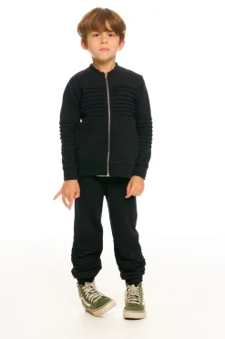 Chaser Brand Mock Neck Moto Zip Jacket Hot