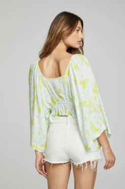 Chaser Brand Monarch Crop Top - Daisy Floral Print Outlet