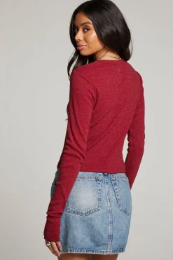 Chaser Brand Moonlight Blood Red Long Sleeve Sale