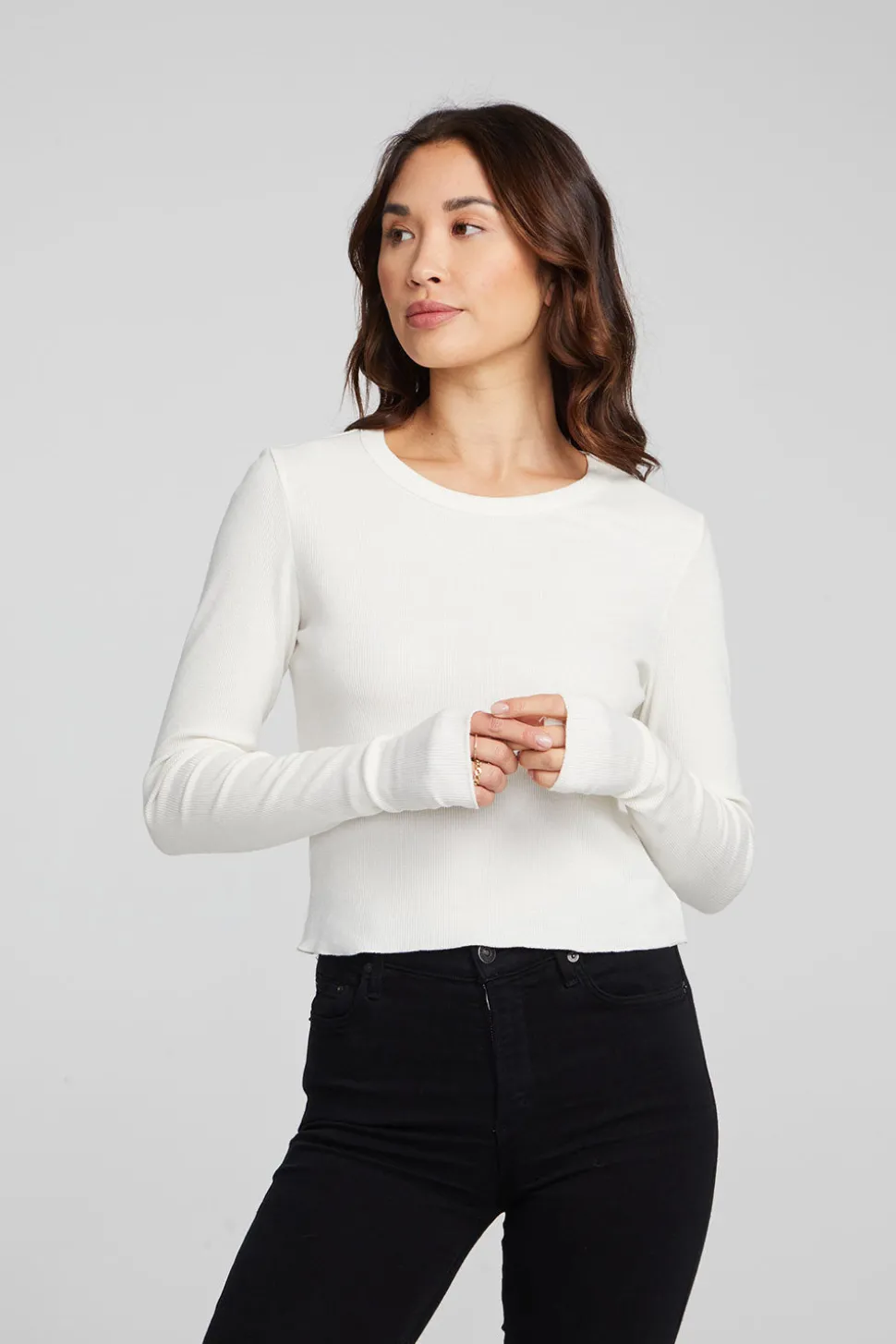 Chaser Brand Moonlight Bright White Long Sleeve Fashion