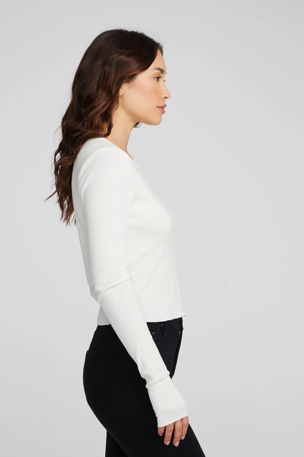Chaser Brand Moonlight Bright White Long Sleeve Fashion