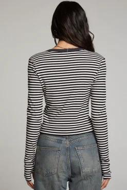 Chaser Brand Moonlight Punk Stripe Long Sleeve Fashion