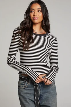 Chaser Brand Moonlight Punk Stripe Long Sleeve Fashion