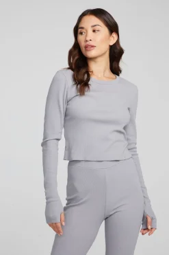 Chaser Brand Moonlight Silver Grey Long Sleeve Best