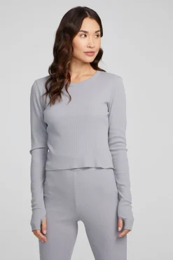 Chaser Brand Moonlight Silver Grey Long Sleeve Best