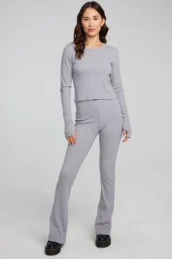 Chaser Brand Moonlight Silver Grey Long Sleeve Best