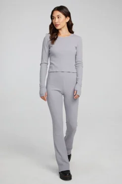 Chaser Brand Moonlight Silver Grey Long Sleeve Best