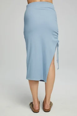 Chaser Brand Mullen Midi Skirt - Faded Denim Hot