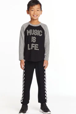 Chaser Brand Music Is Life Boys Baseball Tee Shop