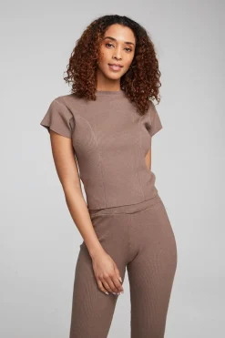 Chaser Brand Nahal Deep Taupe Tee Outlet