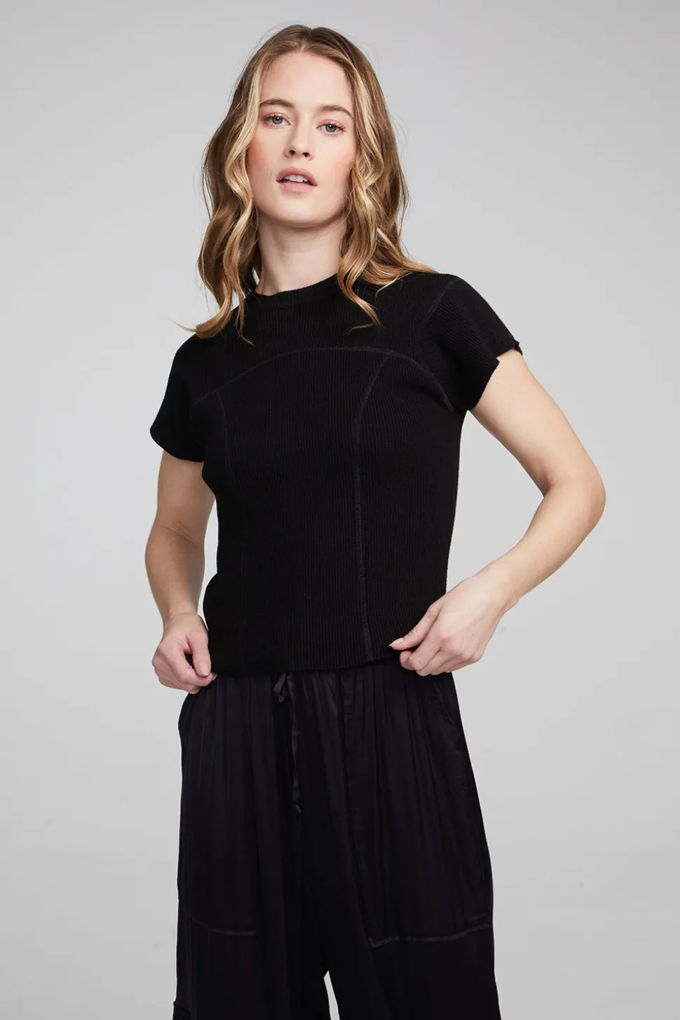 Chaser Brand Nahal Shadow Black Tee Discount