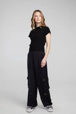 Chaser Brand Nahal Shadow Black Tee Discount
