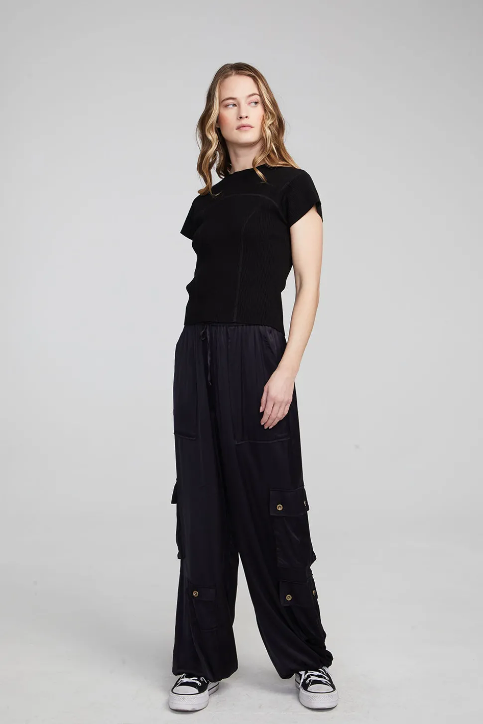 Chaser Brand Nahal Shadow Black Tee Discount