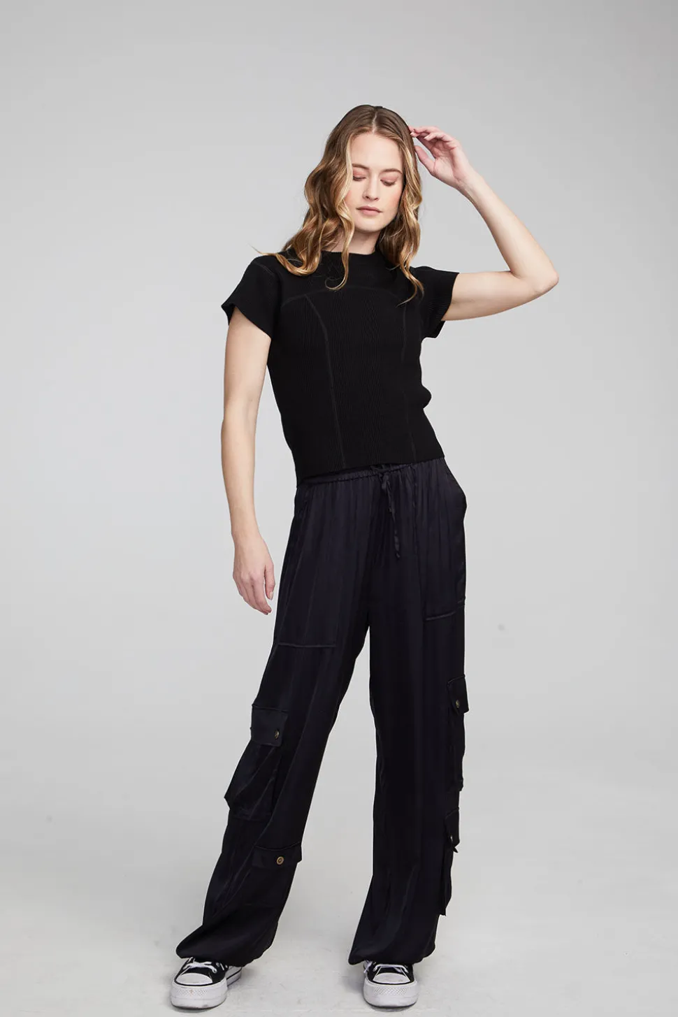 Chaser Brand Nahal Shadow Black Tee Discount