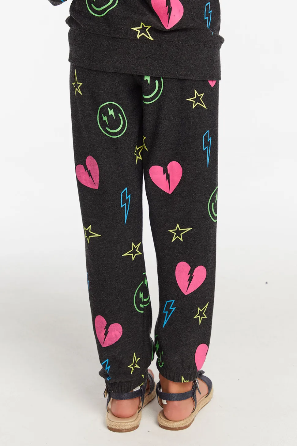 Chaser Brand Neon Heart & Smiles Girls Pant Cheap