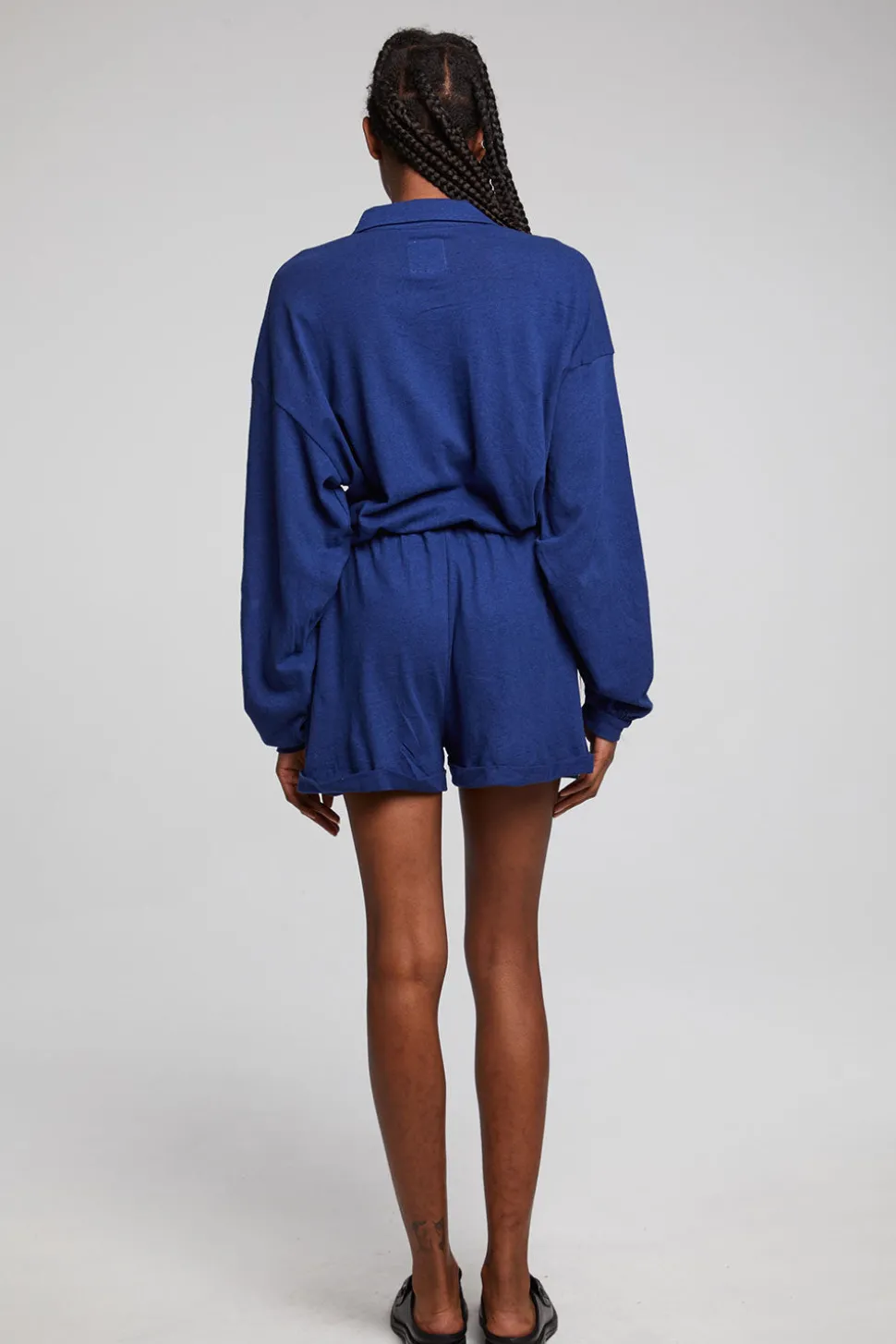 Chaser Brand Nocelle French Blue Jumpsuit Cheap