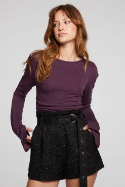 Chaser Brand Nyla Plum Perfect Blouse Outlet