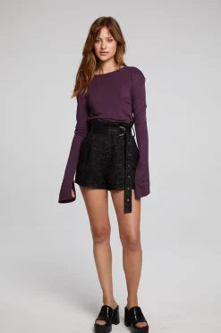 Chaser Brand Nyla Plum Perfect Blouse Outlet