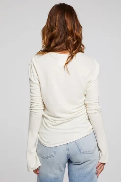 Chaser Brand Nyla Starry White Blouse Shop
