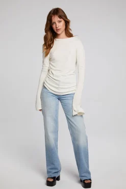 Chaser Brand Nyla Starry White Blouse Shop