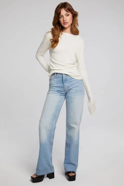 Chaser Brand Nyla Starry White Blouse Shop