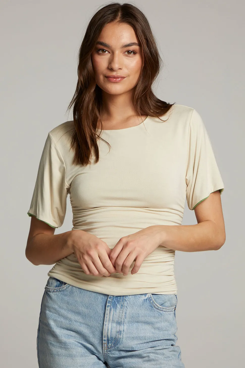 Chaser Brand Ocala Whitecap Grey And Piquant Green Reversible Top Sale