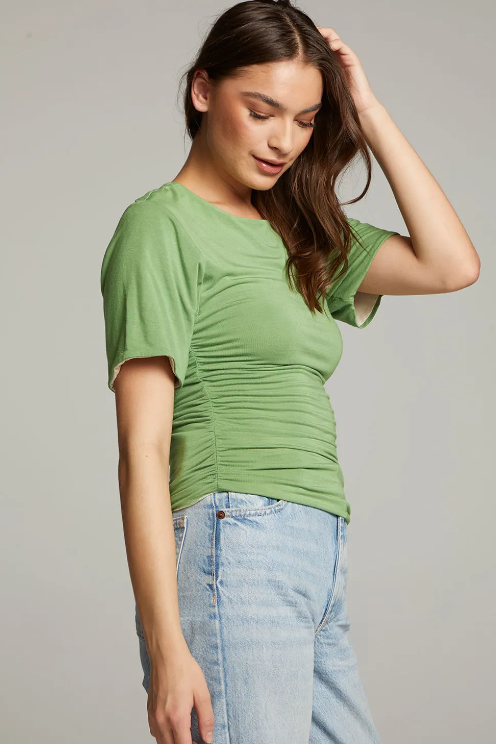 Chaser Brand Ocala Whitecap Grey And Piquant Green Reversible Top Sale