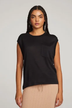 Chaser Brand Odessa Licorice Tee Fashion
