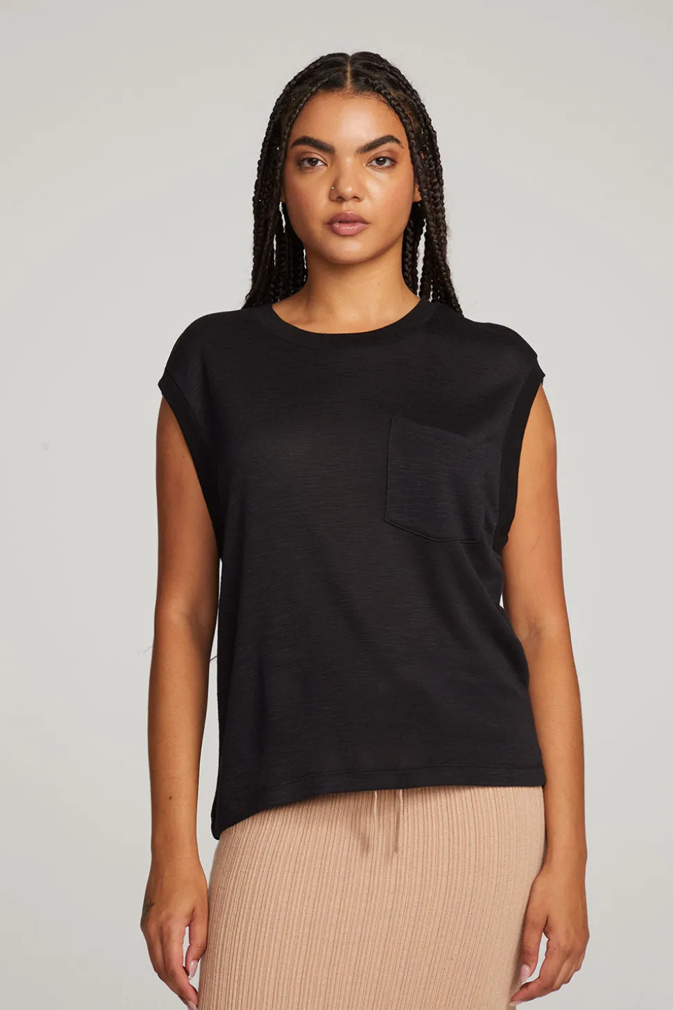Chaser Brand Odessa Licorice Tee Fashion