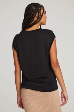 Chaser Brand Odessa Licorice Tee Fashion