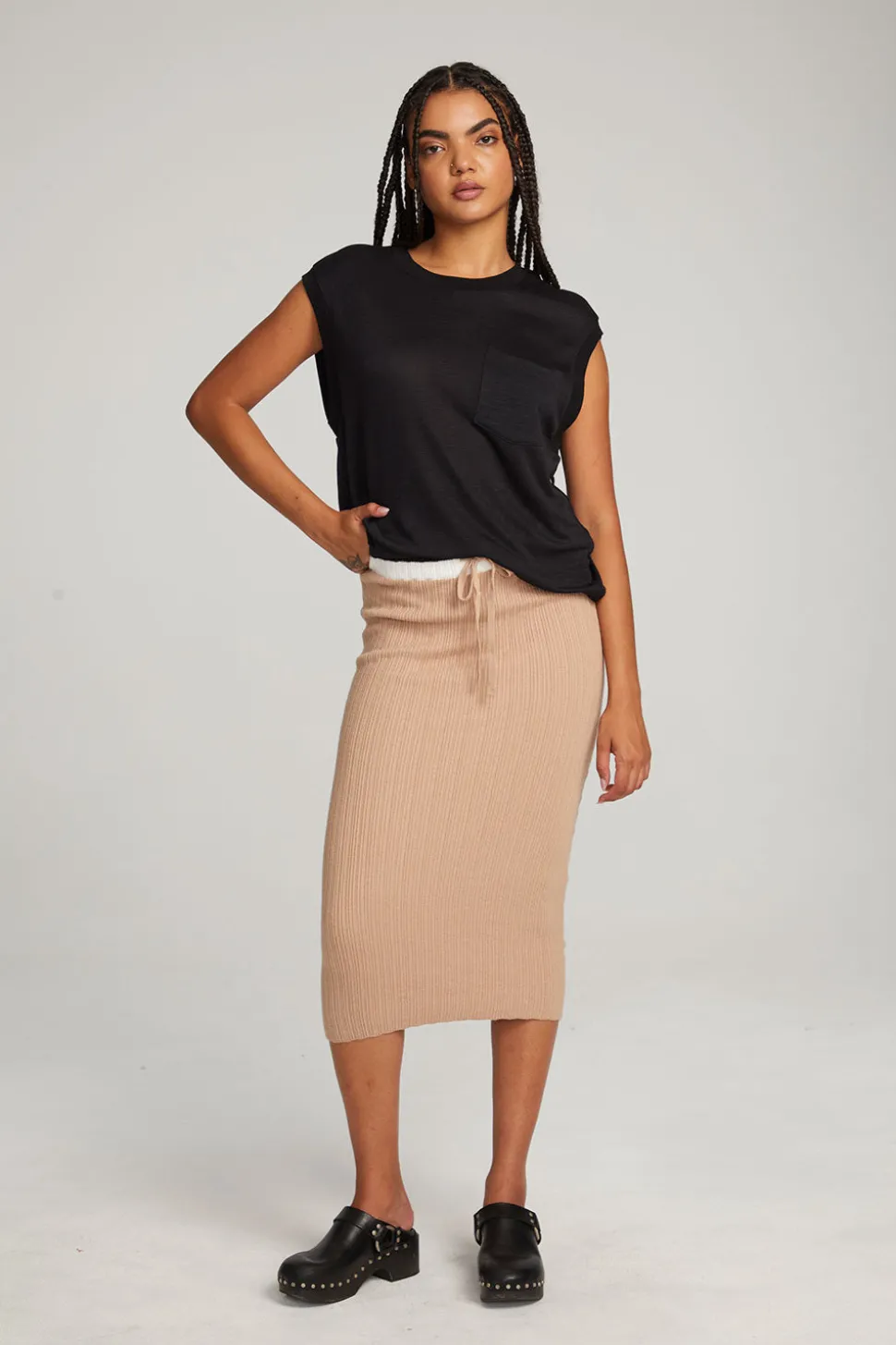 Chaser Brand Odessa Licorice Tee Fashion